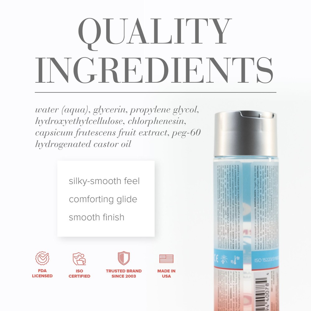 System JO H2O WARMING Silky Smooth Water Based Personal Lube Lubricant