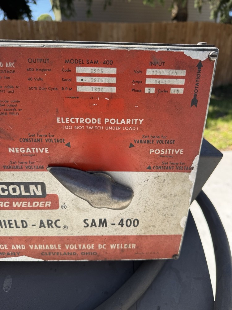 Lincoln Arc Welder Shield-Arc SAM 400