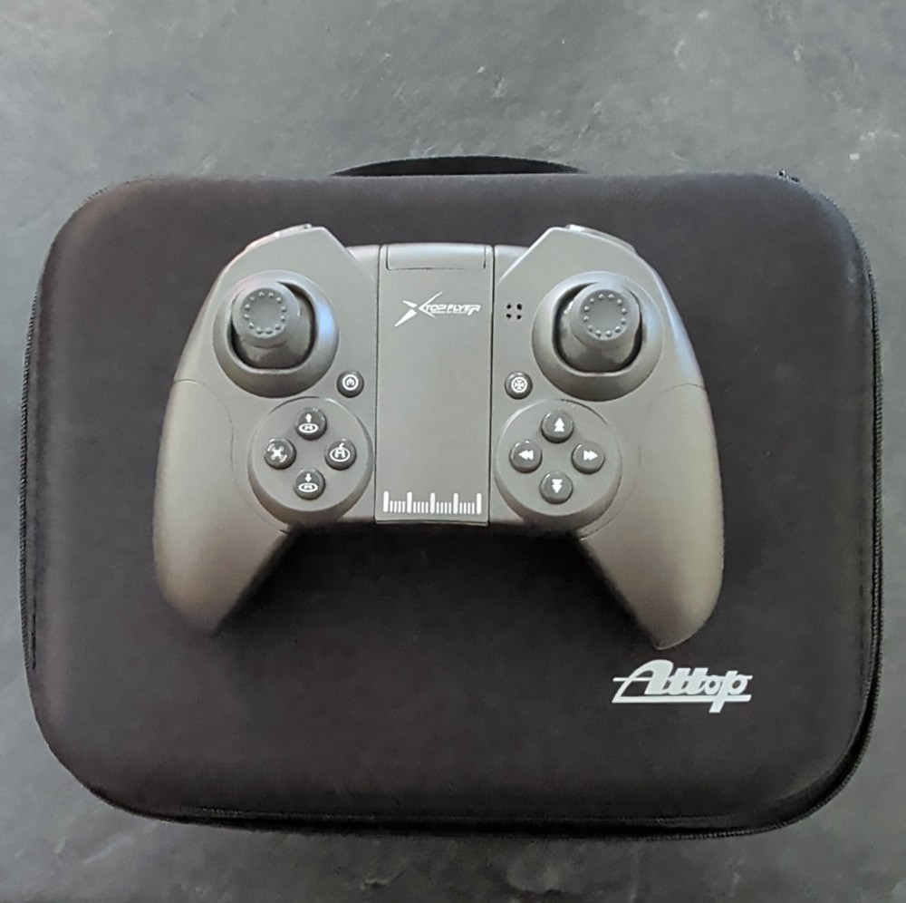 Attop Quadcopter Drone Gray Black with Remote Controller & Carrying Case