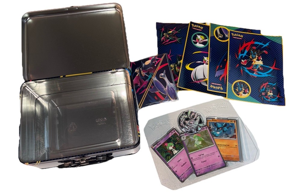 Pokemon TCG Fall Collector Tin Lunchbox MEGA EVOLUTION WITH PROMOS - EMPTY BOX