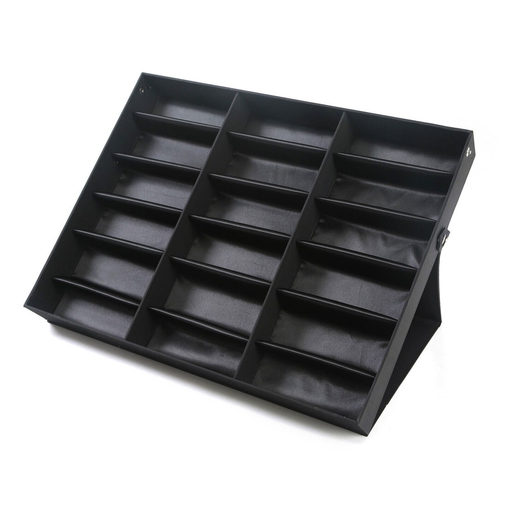 18 Slots Eyeglass Sunglasses Organizer Display for Multiple Eyewear Display Case