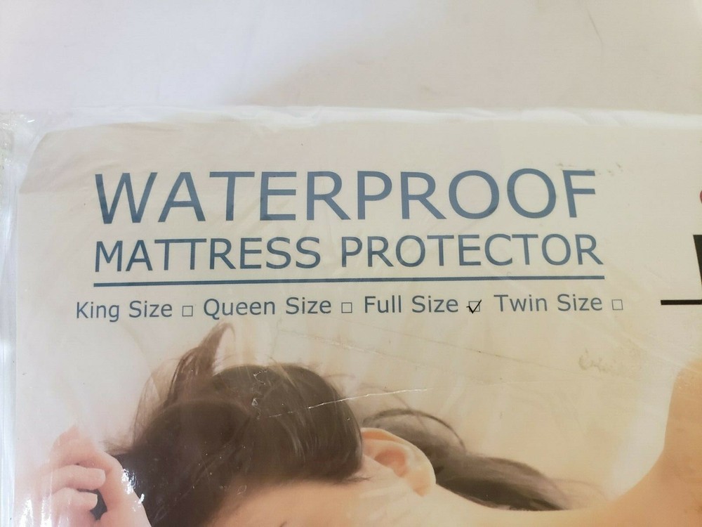 JML Allergy-Free Waterproof Fitted Mattress Protector - FULL, White