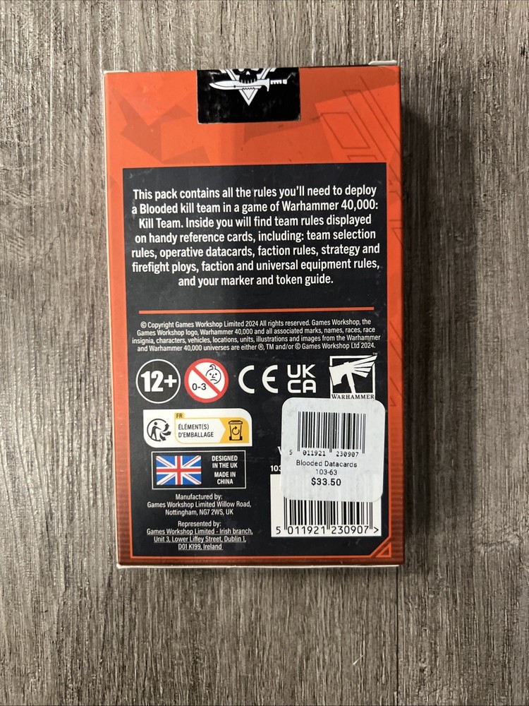 Kill Team: Blooded Datacards (103-63)