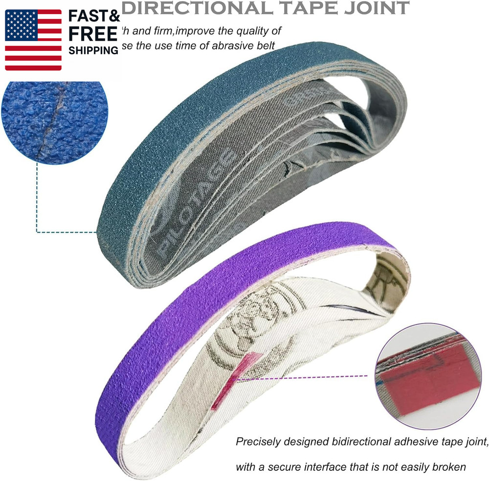 18 PCS 3/4" X 12" Replacement Knife Sharpener Sanding Belt Kit for Work Sharp Kn