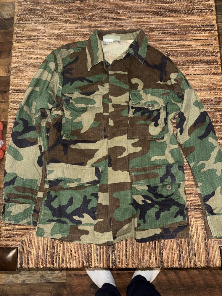 Us Army Camouflage Jacket  Regular small Ripstop Material Button Up