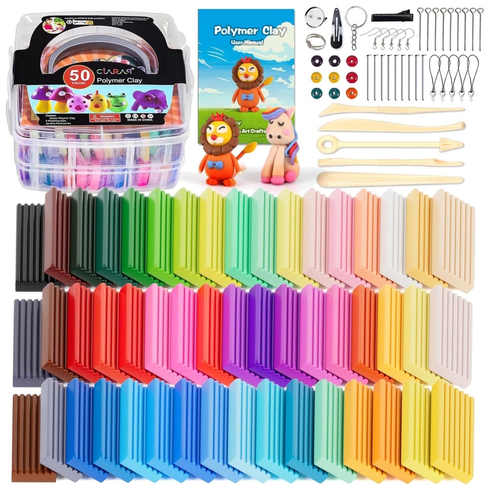 Kids Modeling Clay with Sculpting Tools