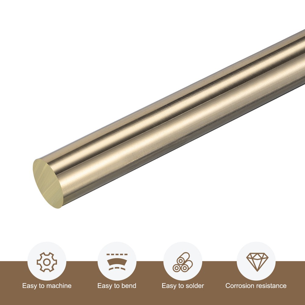 Brass Rods 1 Inch x 4 Inch Brass Solid Round Rod