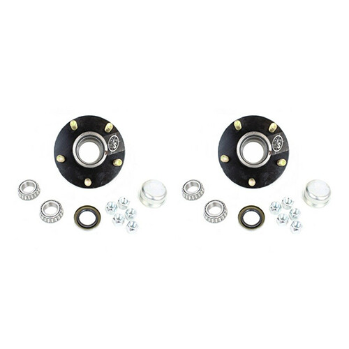 2-PACK Trailer Idler Hub Kit 5 on 4.5" for 2,000 lbs Axle