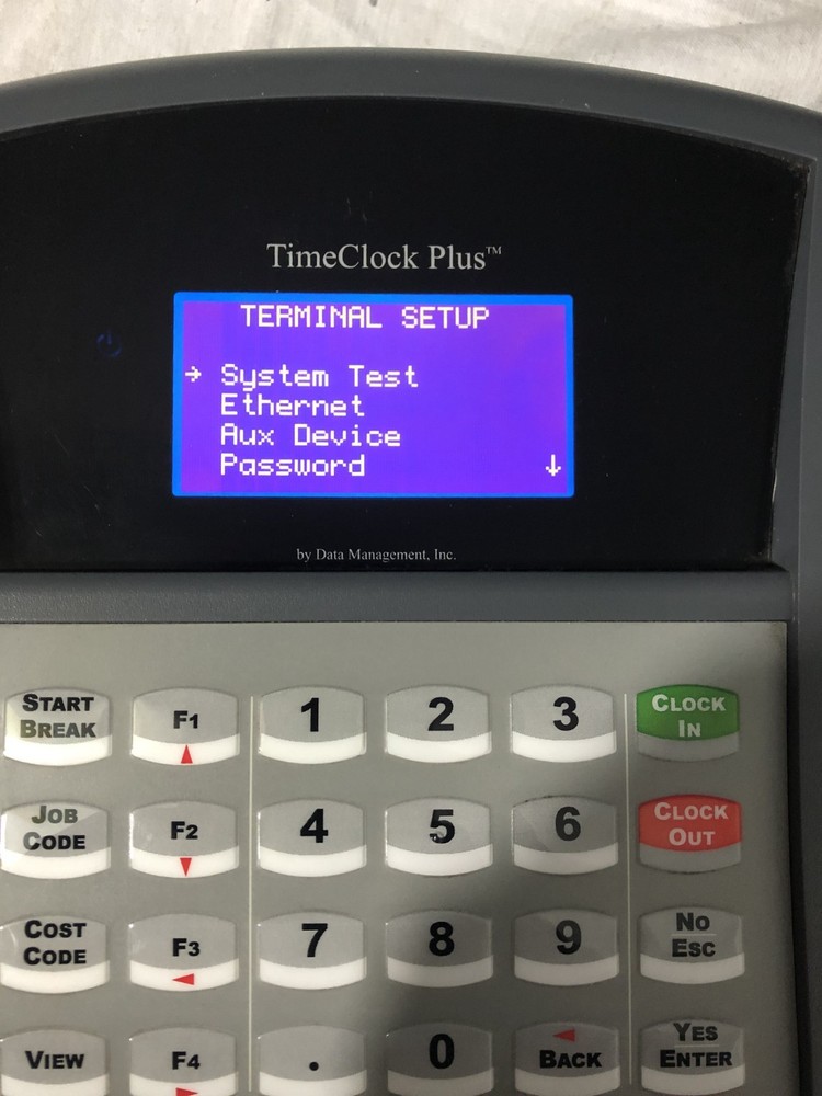 Data Management TIMECLOCK Plus HID Proxpoint Plus CTA2000 w/ Power Supply & Key