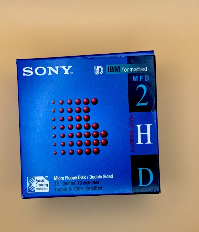 Sony IBM Formatted 2HD Micro Floppy Disk Double Sided 3.5 Diskettes 10 Pack