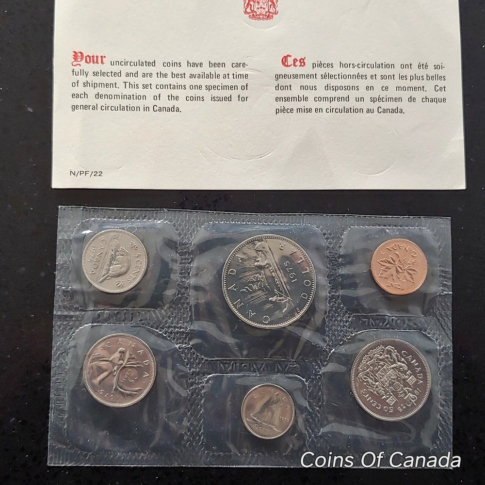 1975 Canada Prooflike 6 Coin Original Set Multiple Sets Available #coinsofcanada