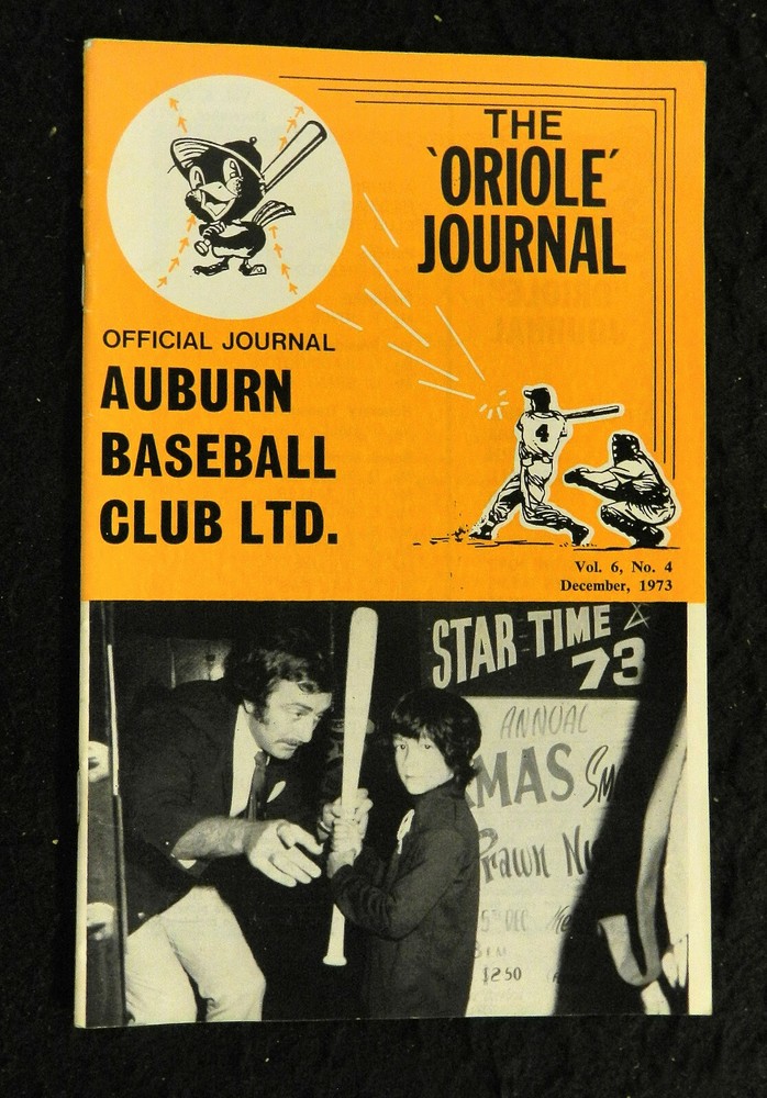 1973 ORIOLE JOURNAL AUBURN AUSTRALIA BASEBALL PROGRAM