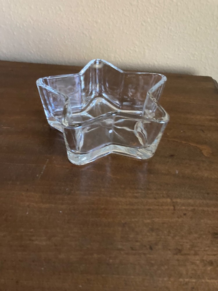 Star Shaped Clear Glass Dish, Candy, Nuts, Snacks
