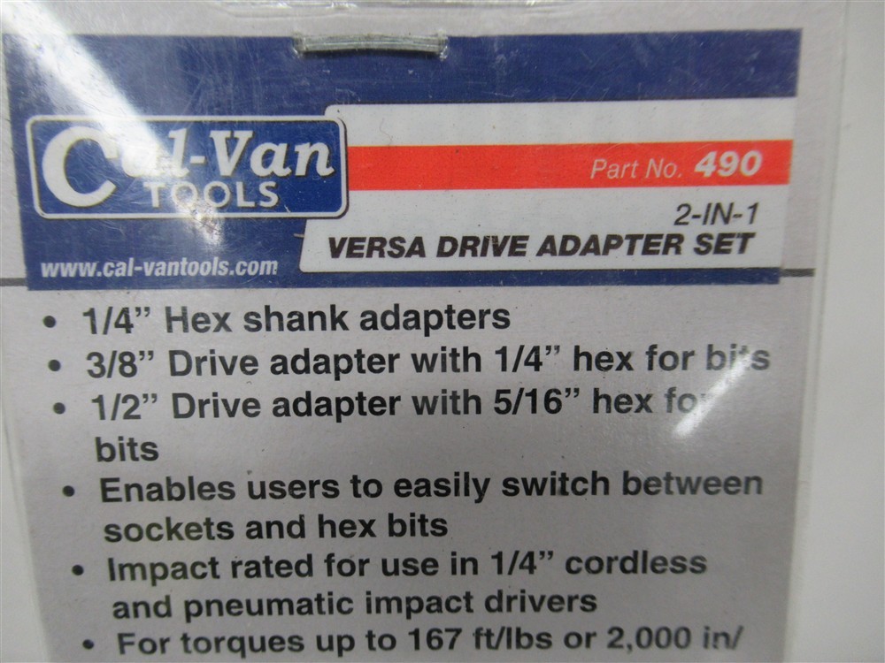 Cal-Van Tools 490 , Versa Drive Adapter Set (PK 2)