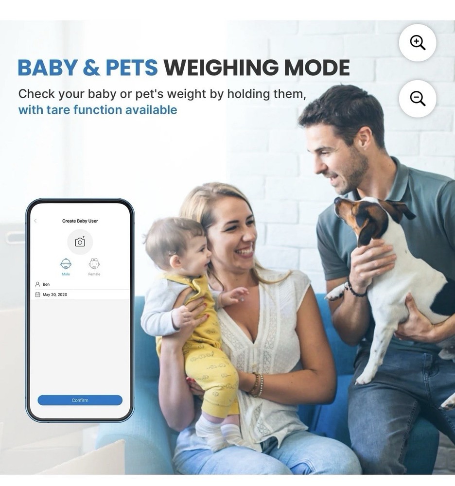 Renpho Smart scale for body weight.
