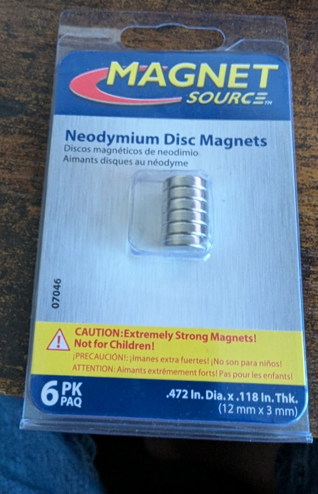 Magnet Source Neodymium Disc Magnets 6 Pack