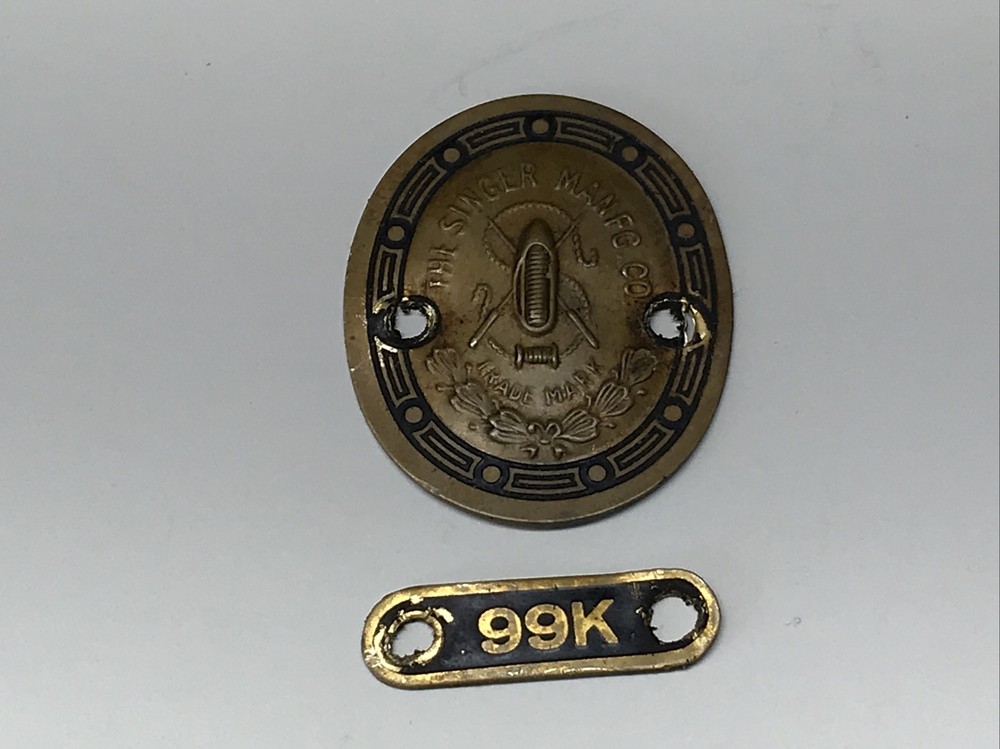 Singer 99K Sewing Machine Head Badges