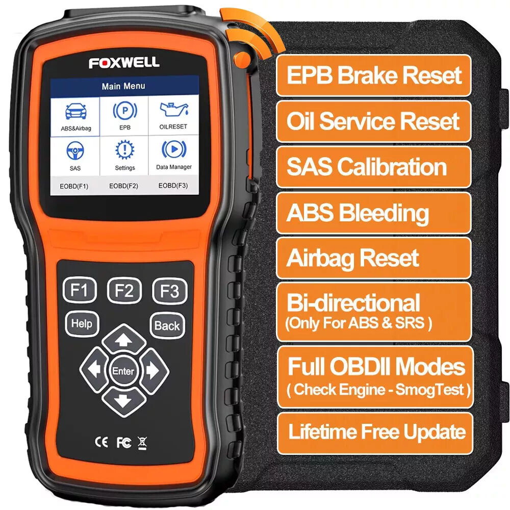 Bi-directional Car Scanner ABS Bleeding SAS SRS OBD2 Code Reader Diagnostic Tool