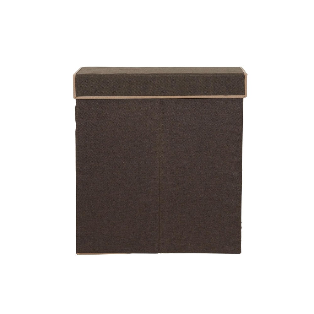 Double Laundry Hamper with Lid, Two Compartments for Easy Sorting with