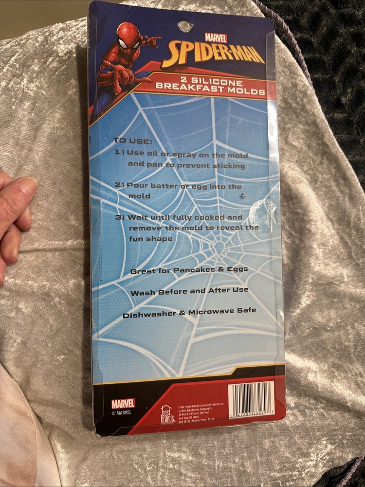 Marvel Spider-Man Silicone Egg & Pancake Breakfast Molds Set NEW