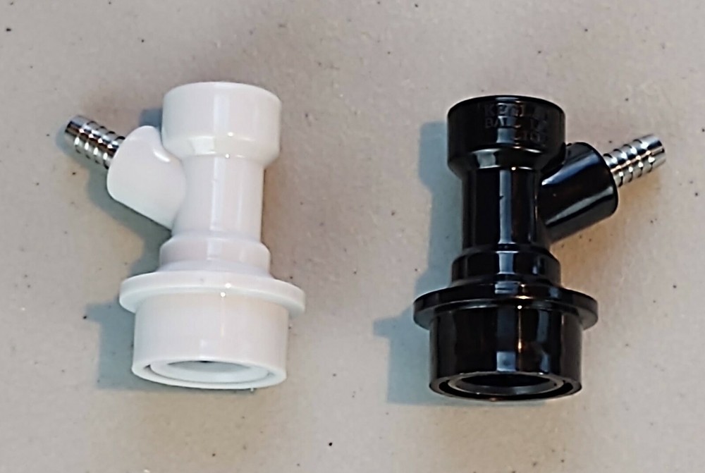 Ball Lock Disconnect (Gas In, Beverage Out Pair) Barbed Connection FREE SHIPPING