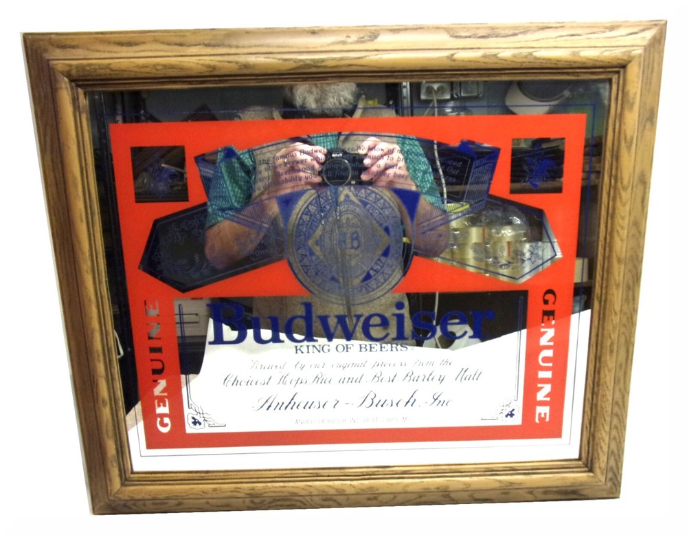 Previously Owned BUDWEISER Framed Advertising Mirror