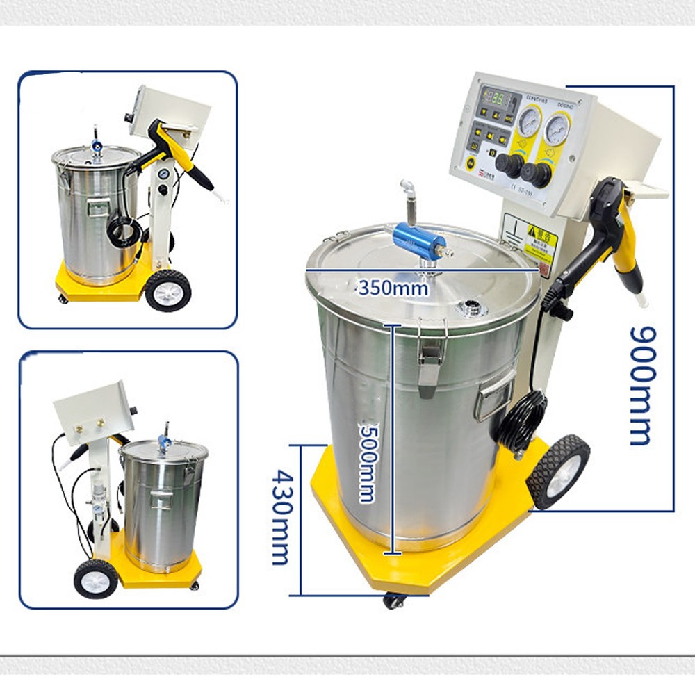 Electrostatic Powder Coating Machine Spray Spraying Gun Paint System 110V/220V