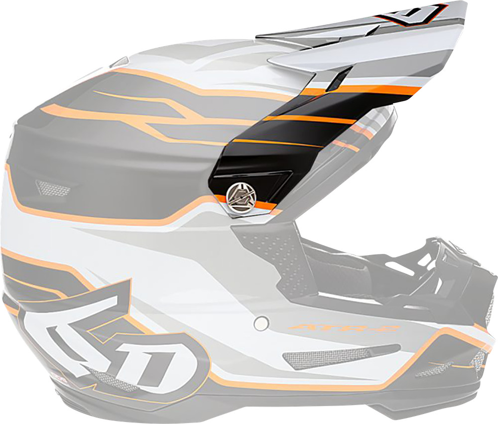 6D HELMETS ATR-2 Helmet Visor Phase White Orange