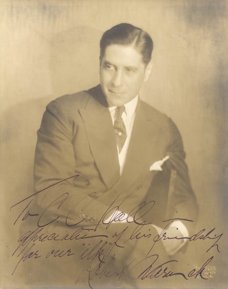 ROBERT WARWICK - PHOTOGRAPH SIGNED