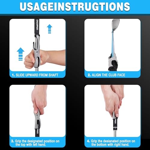 Professional Golf Grip Trainer - Perfect Golf Training Aid for Standard Gray