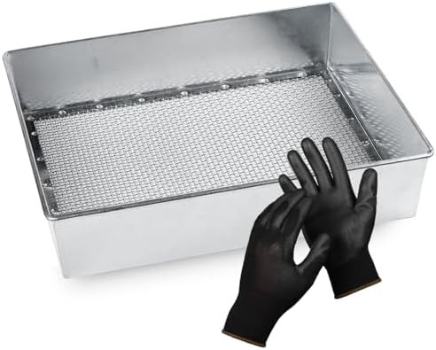 Standard sized garden soil sifting sieve