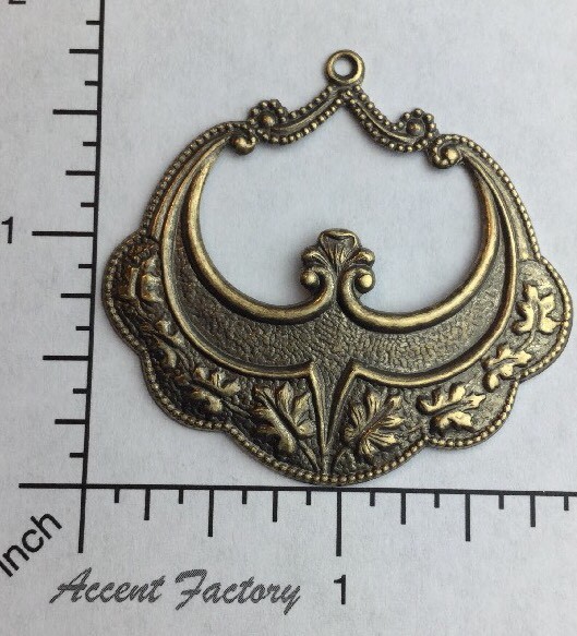13923 2 Pc Brass Oxidized Victorian Dangle Jewelry Finding