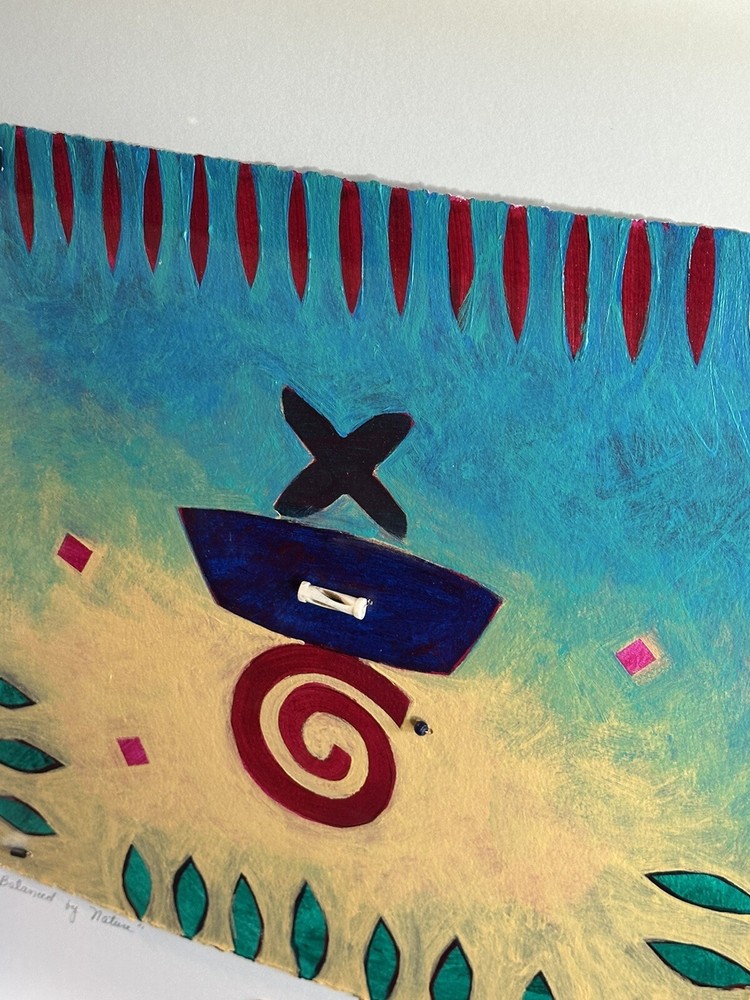 Original Celeste M. Simon “Balanced By Nature” Mixed Media Artwork
