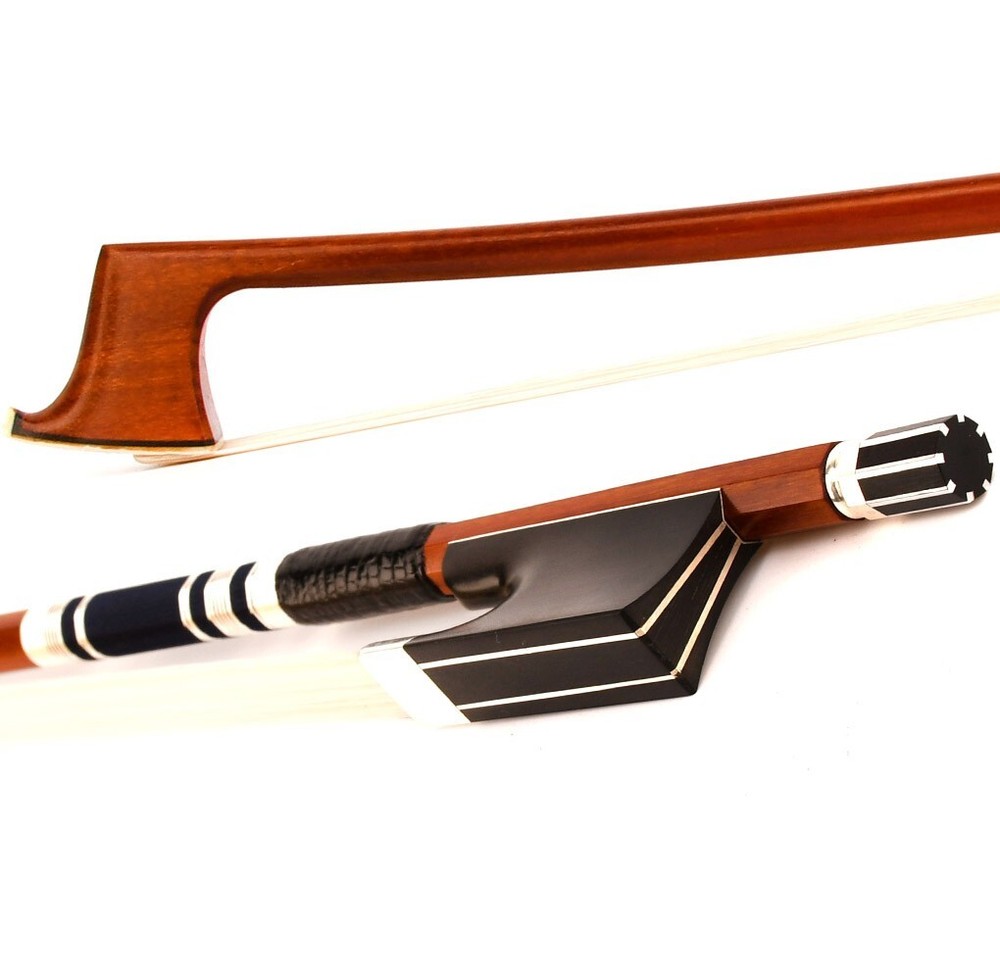 Pro Master Pernambuco Violin Bow 4/4 Special Ebony No eye Frog Silver Part Stiff