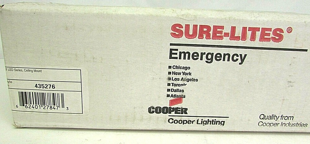 Cooper Sure-Lites Emergency Exit Light Mounting Bracket Housing UHLED LBL-538