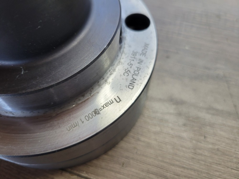 BISON 5C COLLET NOSE 5 " BASE PLAIN BACK NO 3911 5C
