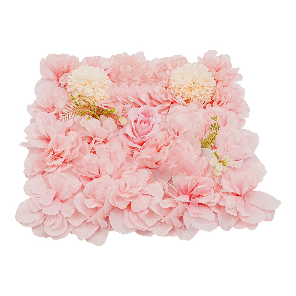 12pcs Artificial Flower Wall Background Silk Rose Mat For Wedding Backdrop Wall