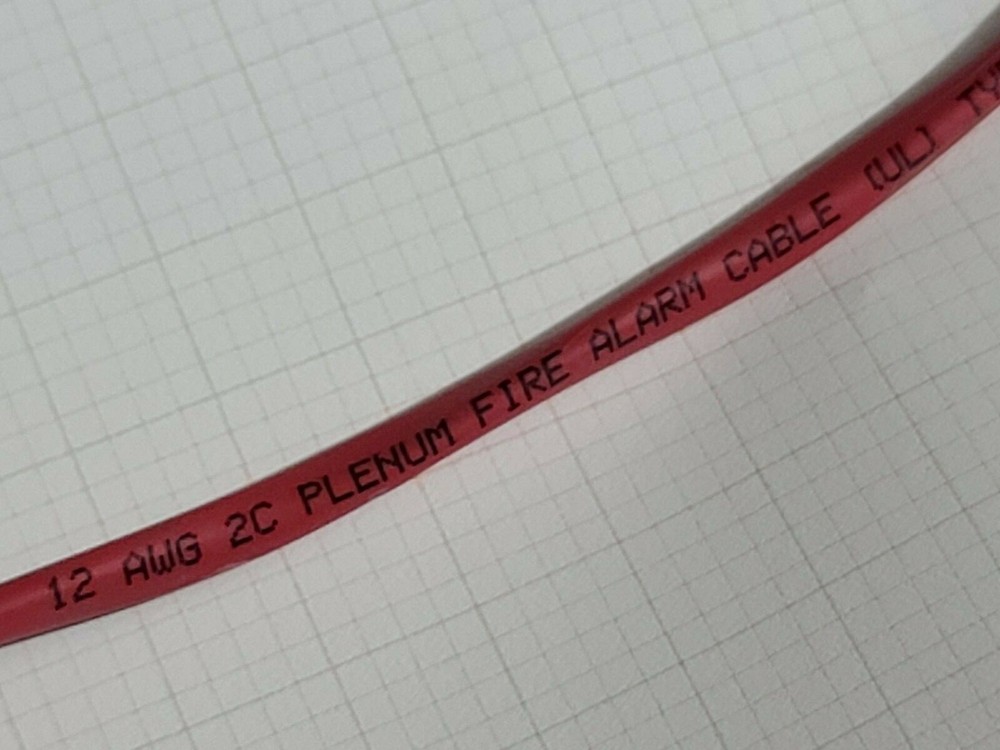 Advanced Digital Cable 981202 12/2C Solid Plenum Fire Alarm Wire Cable Red /50ft