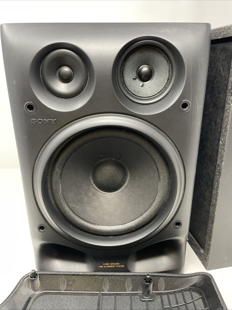 Sony Speakers SS-H605 Pair 3-way Speaker Time Alignment System Black