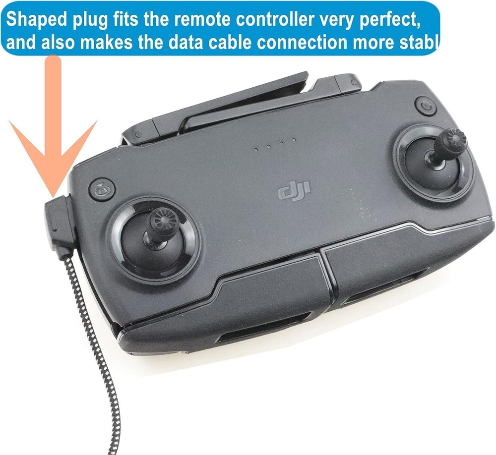 3.66" Micro AB to USB-C Remote Controller Cable for DJI Mavic Mini, Mavic 2, Pro