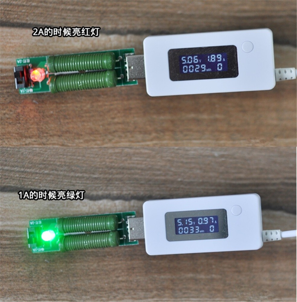 USB Load resistorPower Resistors Mobile Power Aging Resistance module 1A 2A
