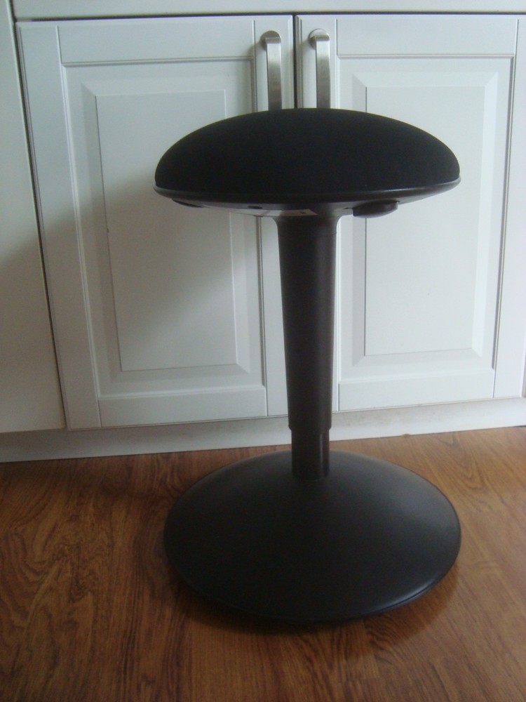 IKEA NILSERIK Adjustable Standing Support Stool Black Swivel function Display
