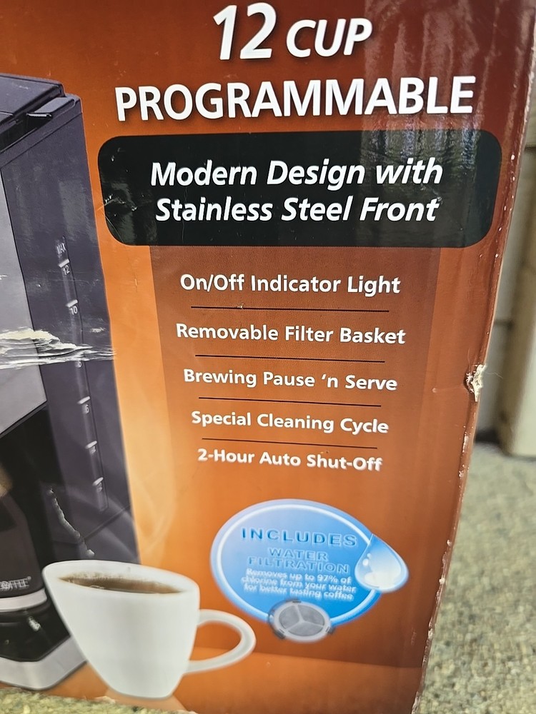 2010 MR. COFFEE 12 Cup Programmable Maker. JWX31 Open Box