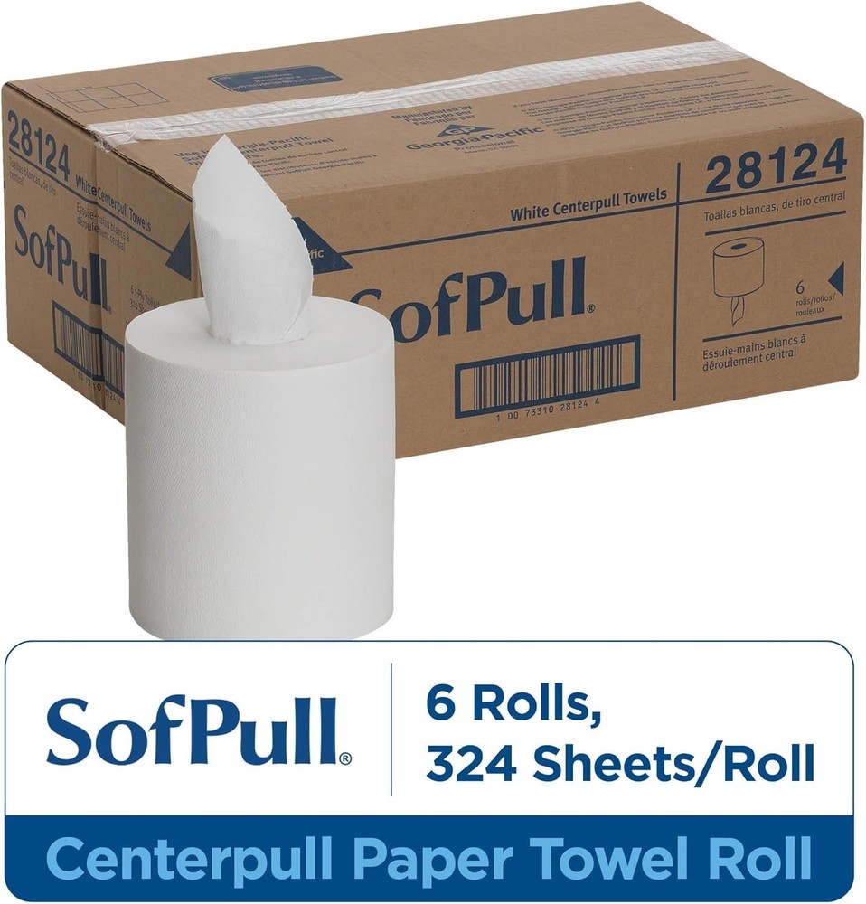 SofPull Centerpull Regular Capacity Paper Towel, White, 28124, 324 Sheets Pe...