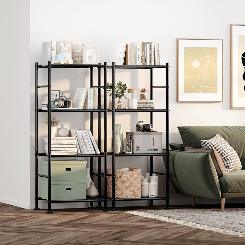5-Tier Heavy Duty Wire Shelving Unit Space Saving Storage Rack Adjustable Feet