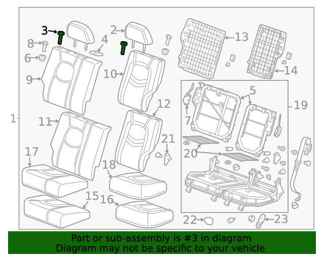 Genuine GM Headrest Guide 22733688