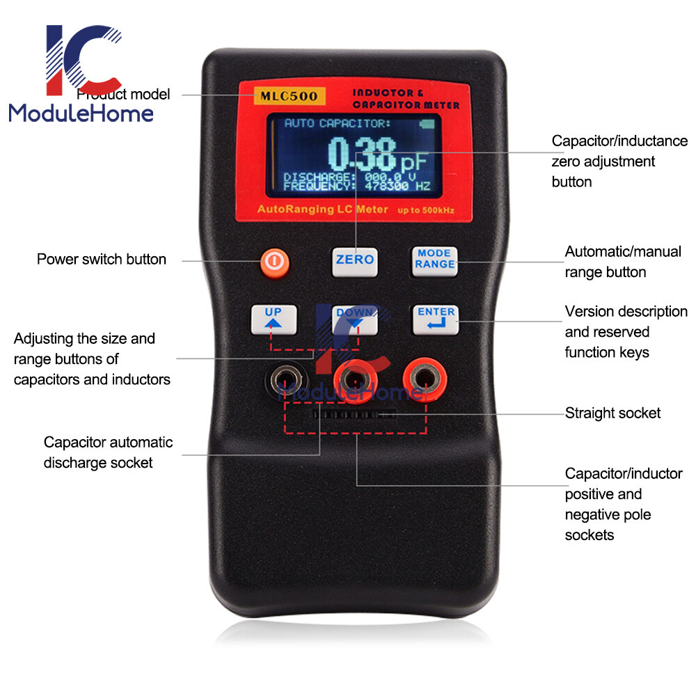 MLC500 Auto Range Capacitance Inductance Meter Digital Capacitance Tester New