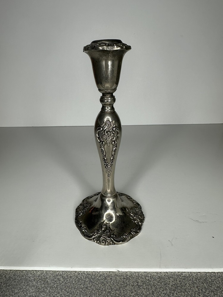 9” Silver-plated Candlestick Godinger? Not Marked