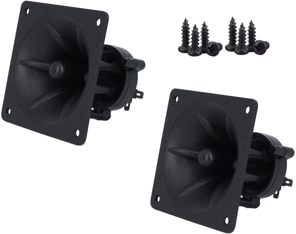 2 Pack Component Square Tweeter 3.25" x 3.25" Piezo Horn Element DJ Speaker L...