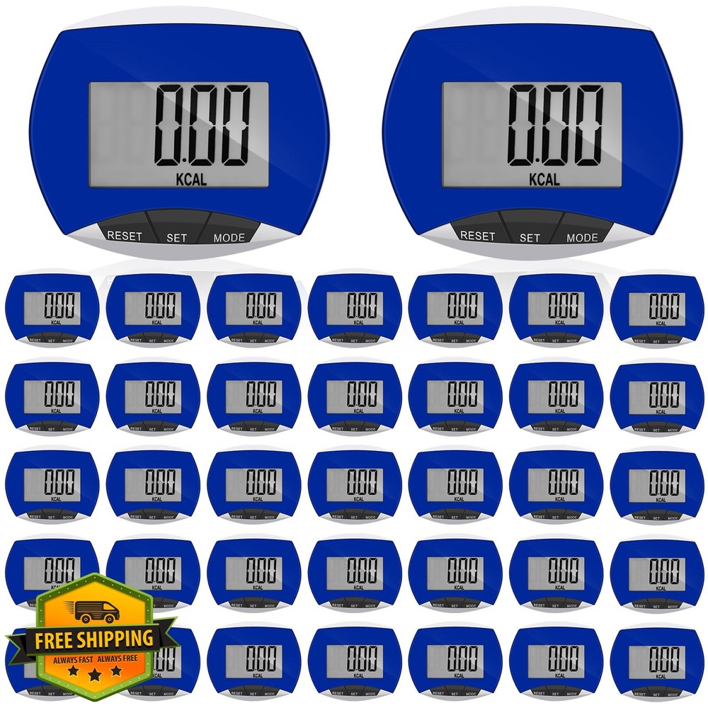 Weewooday Pedometer Clip On Large Display Step Counter Bulk Gift